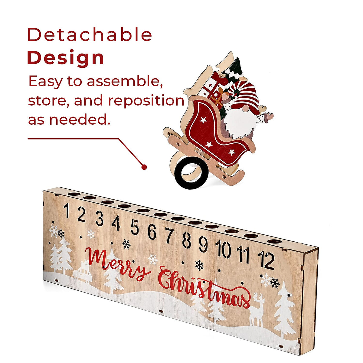 Double Sided Christmas Countdown Calendar with Light for Home Decor 7598963 8