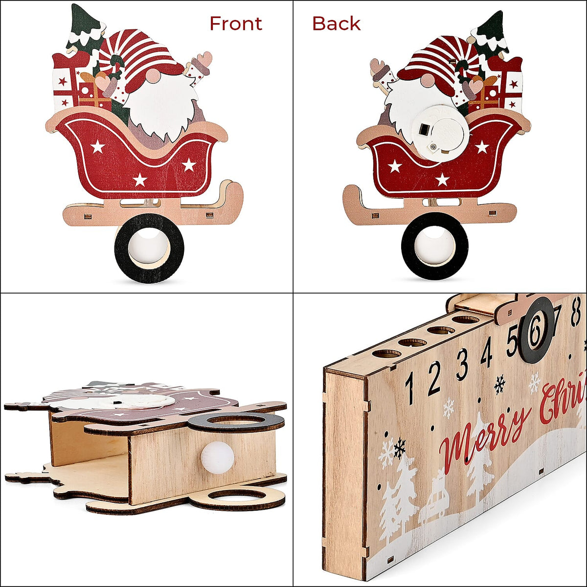 Double Sided Christmas Countdown Calendar with Light for Home Decor 7598963 9