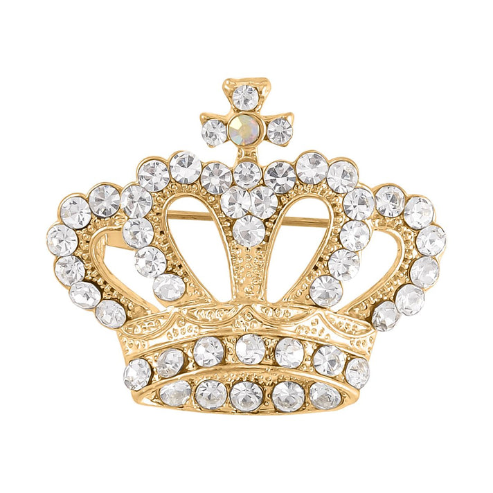 Crown White Crystal, Simulated Mystic White Crystal Brooch 0.02 ct 0.020 Ct. 7602197 1