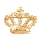 Austrian White Crystal & Simulated Mystic White Crystal Ballerina Brooch in Yellow Gold Tone_7602197_3