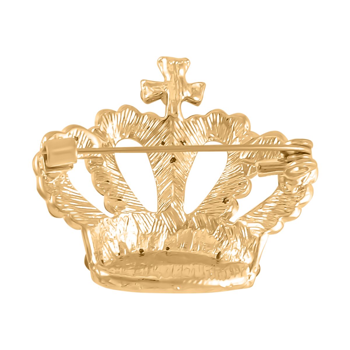 Crown White Crystal, Simulated Mystic White Crystal Brooch 0.02 ct 0.020 Ct. 7602197 3