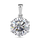 950 Platinum Moissanite Solitaire Pendant 3.47 Ct._7612512