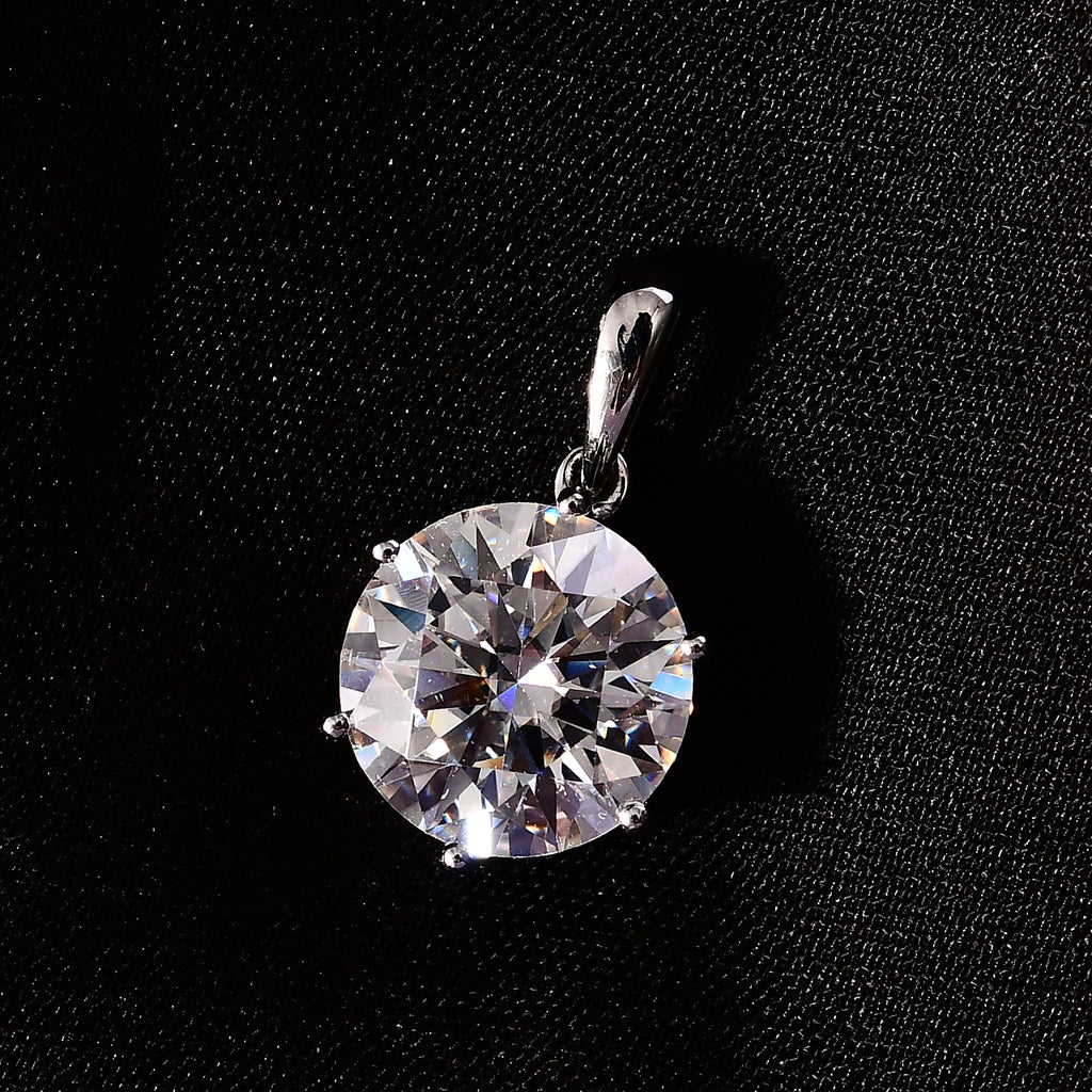 950 Platinum Moissanite Solitaire Pendant 3.47 Ct._7612512_3