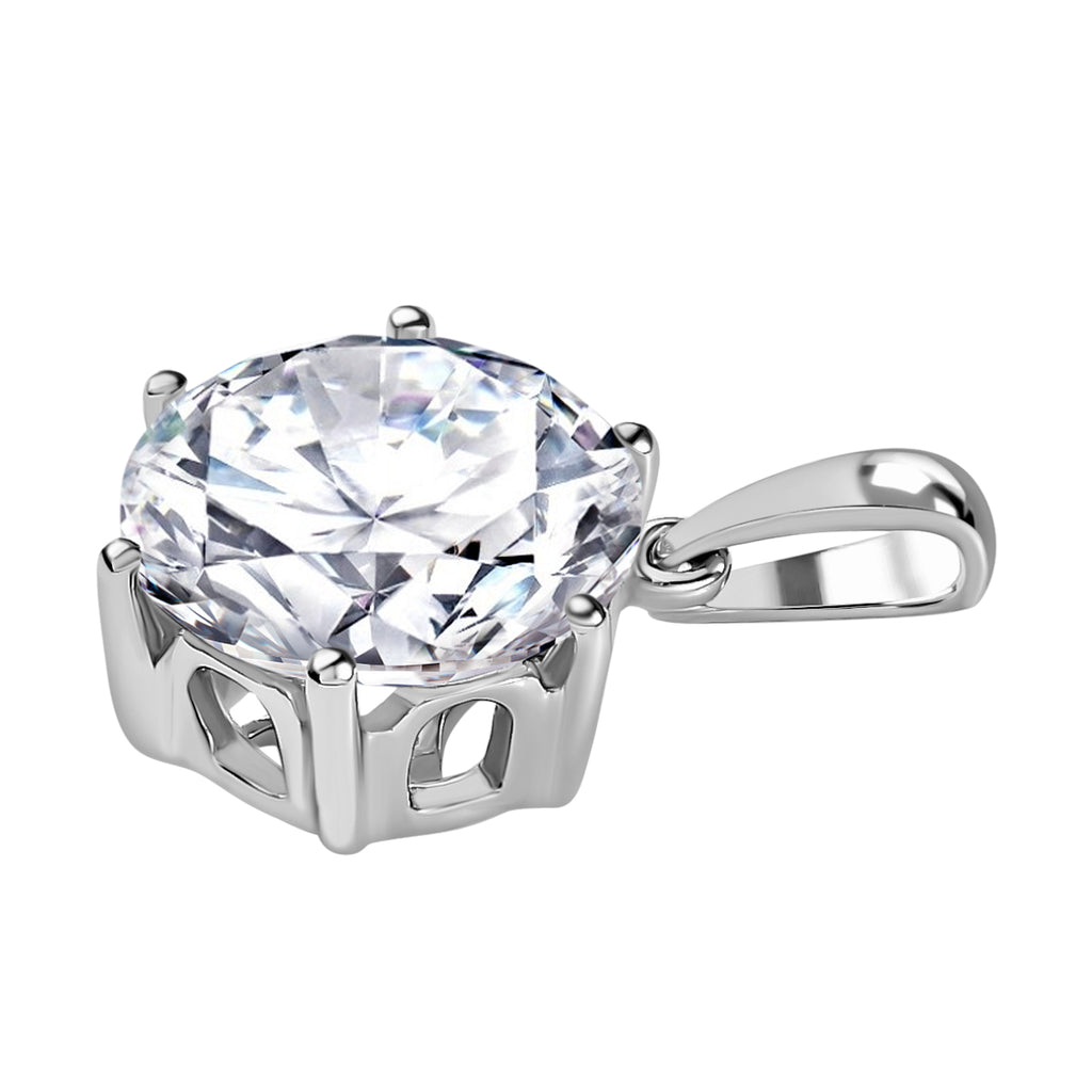 950 Platinum Moissanite Solitaire Pendant 3.47 Ct._7612512_4