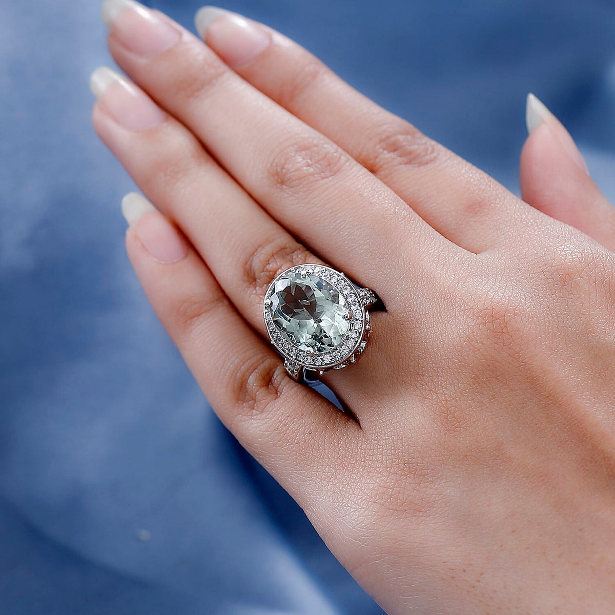 Prasiolite, Multi-Tourmaline &amp; Natural Zircon Ring in Platinum Overlay Sterling Silver 11.38 Ct, Silver Wt. 5.26 Gms. 7615838 2