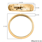 9K Yellow Gold Handmade Diamond Cut Band Ring