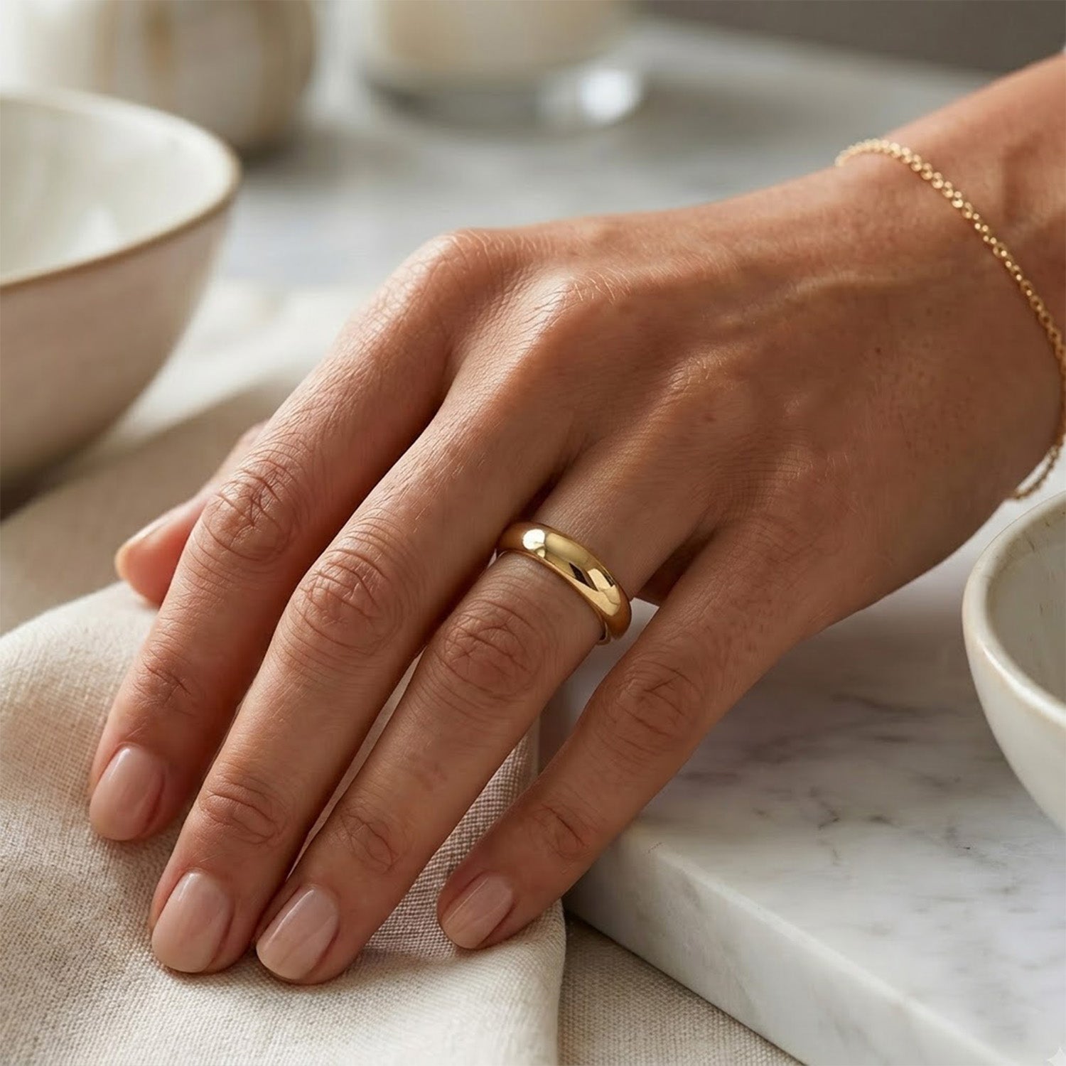 One Time Deal - Royal Bali Collection - 9K Yellow Gold Band Ring 7615929 2