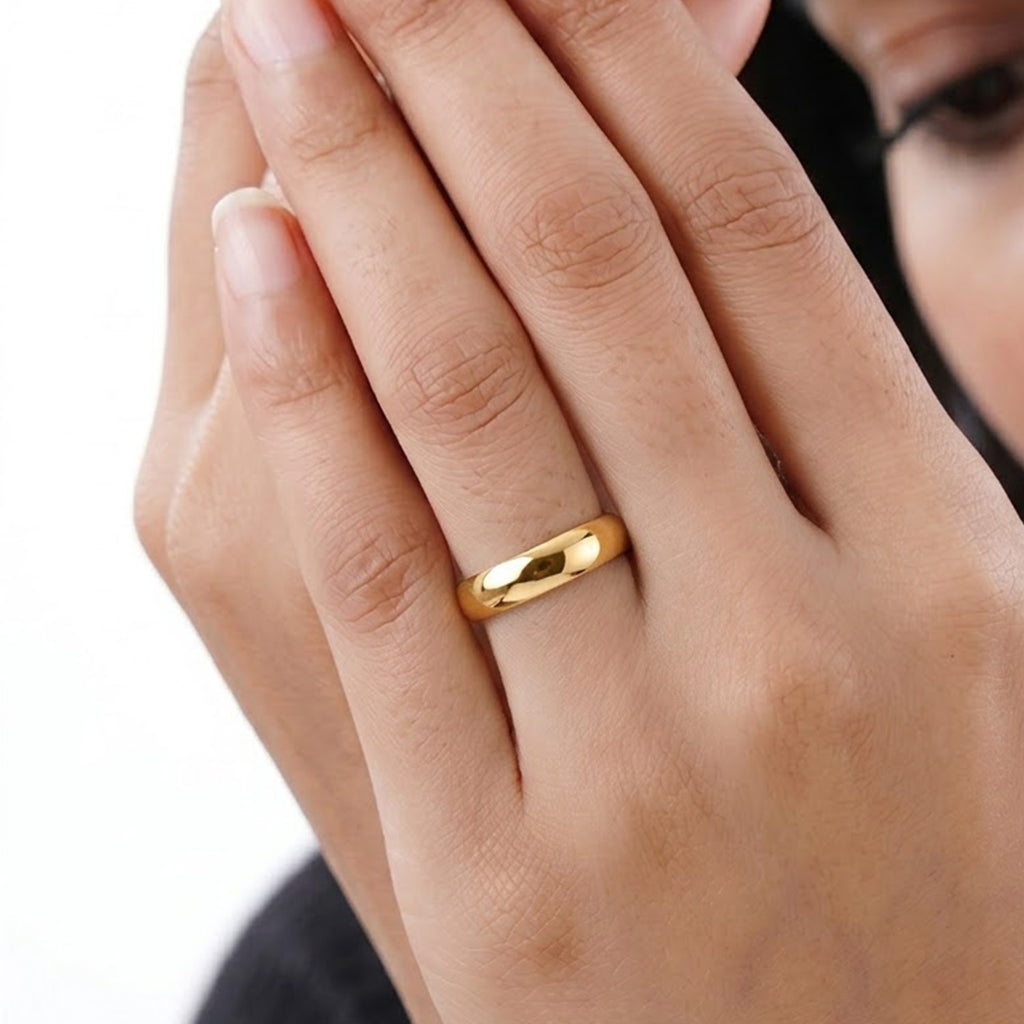 One Time Deal - Royal Bali Collection - 9K Yellow Gold Band Ring_7615929_5