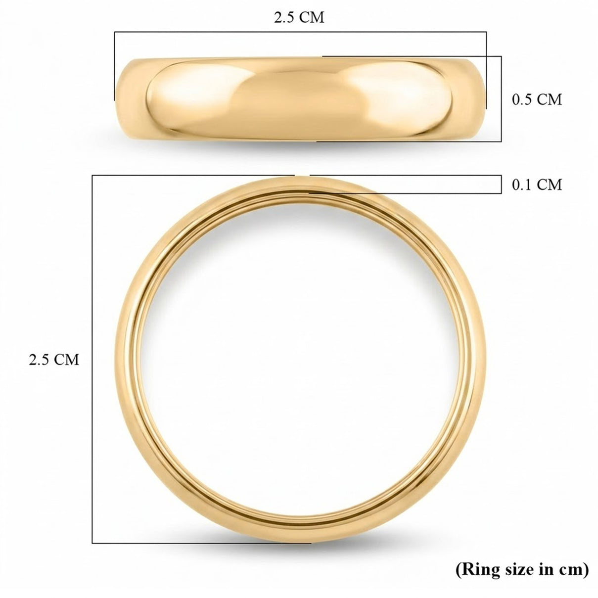 One Time Deal - Royal Bali Collection - 9K Yellow Gold Band Ring 7615929 8