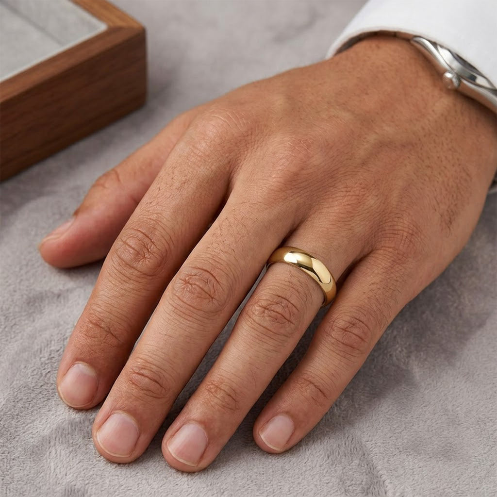 One Time Deal - Royal Bali Collection - 9K Yellow Gold Band Ring_7615930_4