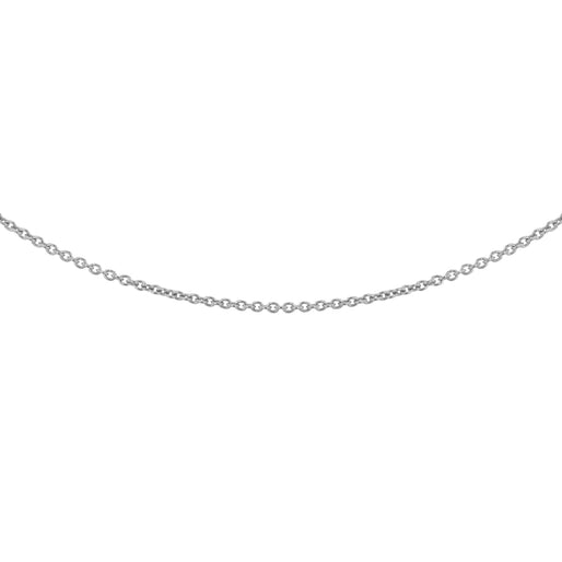 Sterling Silver 25 Fine Belcher Chain (Size - 18) with Spring Ring Clasp