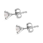 Royal Bali Collection - D'Joy Moissanite Solitaire Stud Earrings with Push Back in Platinum Overlay Sterling Silver 1.52 Ct._7617578_3