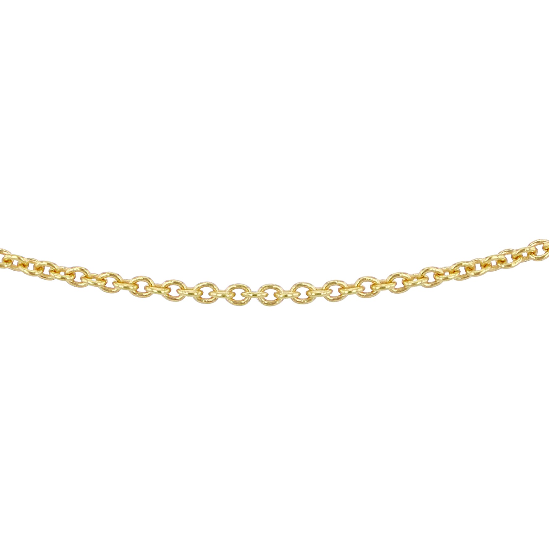 Sterling Silver Yellow Gold Plated Fine Belcher Chain 18 Inch 7617757 0