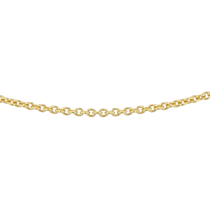 Sterling Silver Yellow Gold Plated Fine Belcher Chain 18 Inch 7617757 1