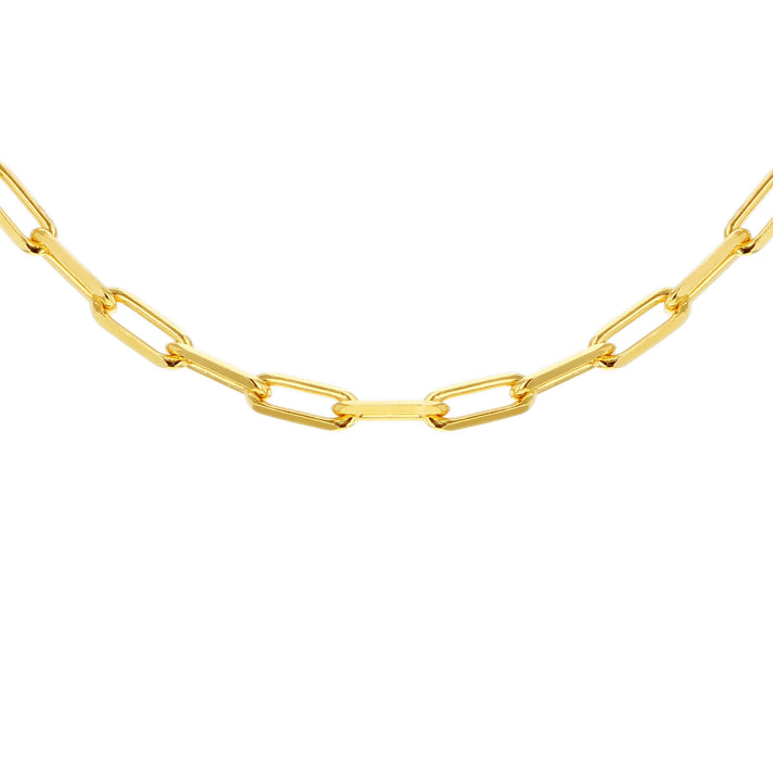 Sterling Silver Gold Plated 2.7mm Paperclip Chain 18 Inch 7618241 1