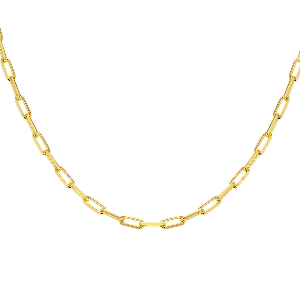 Sterling Silver Gold Plated 2.7mm Paperclip Chainn 22 Inch 7618262 1