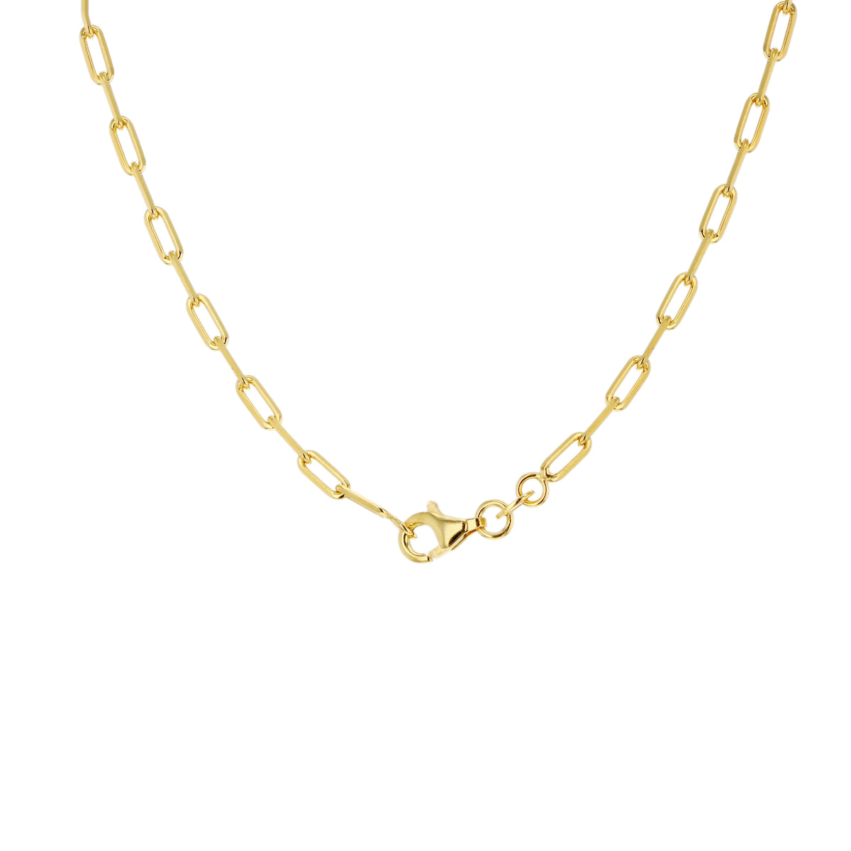 Sterling Silver Gold Plated 2.7mm Paperclip Chainn 22 Inch 7618262 3