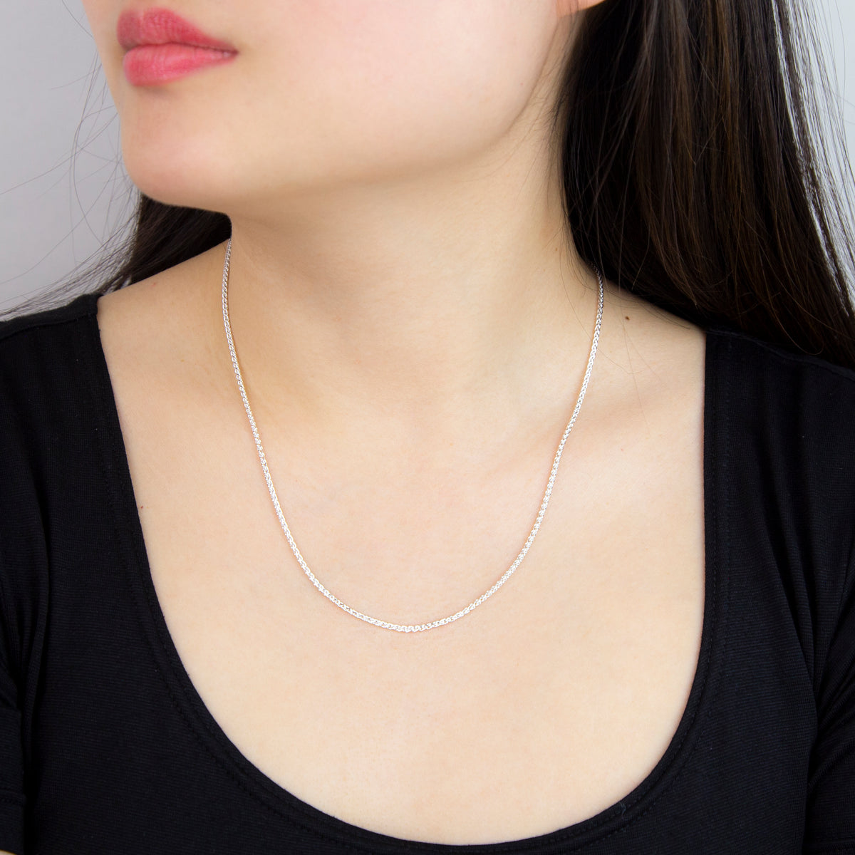 Sterling Silver Spiga Chain 18 Inch 7618658 1