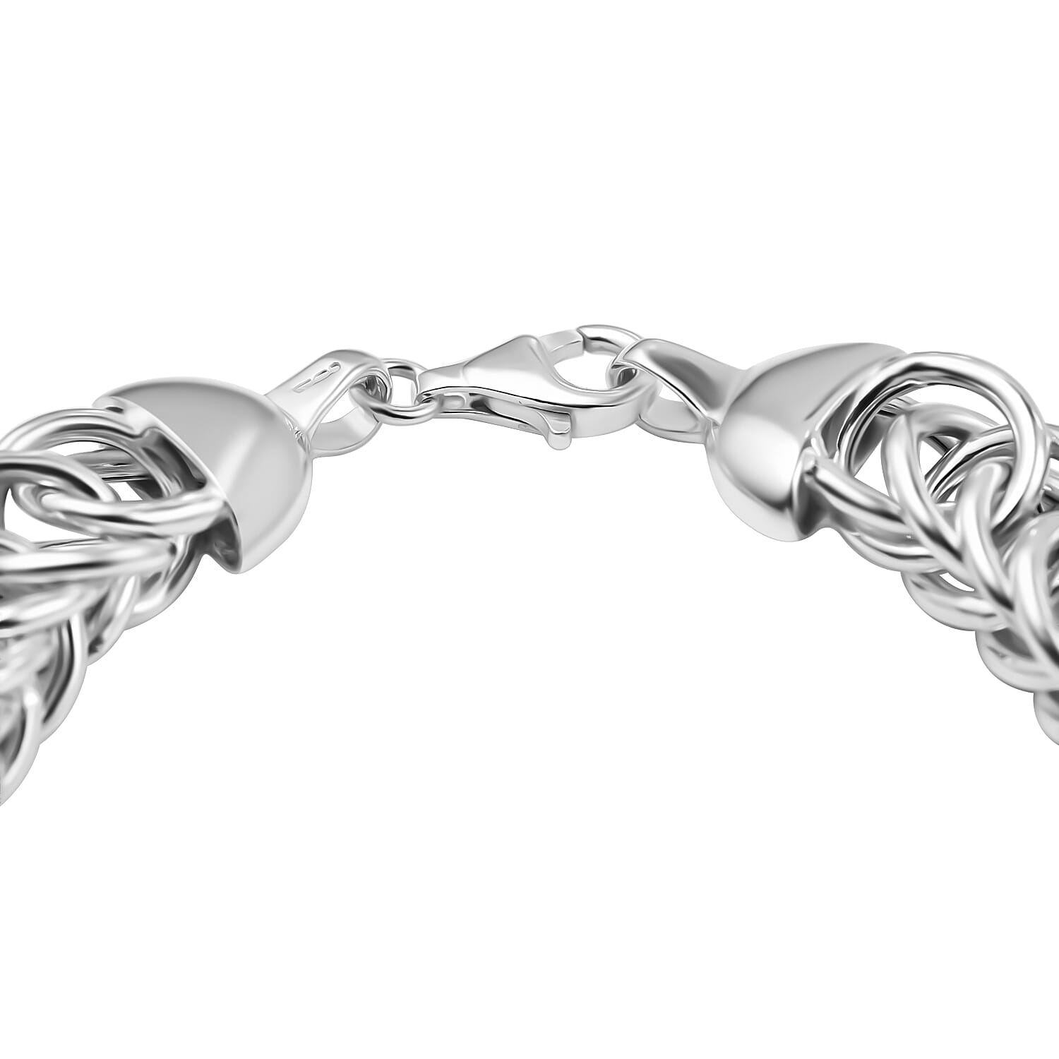 Sterling Silver Double Cuban Bracelet (Size 7.5) with Lobster Clasp, Silver Wt. 19.40 Gms. 7619707 3