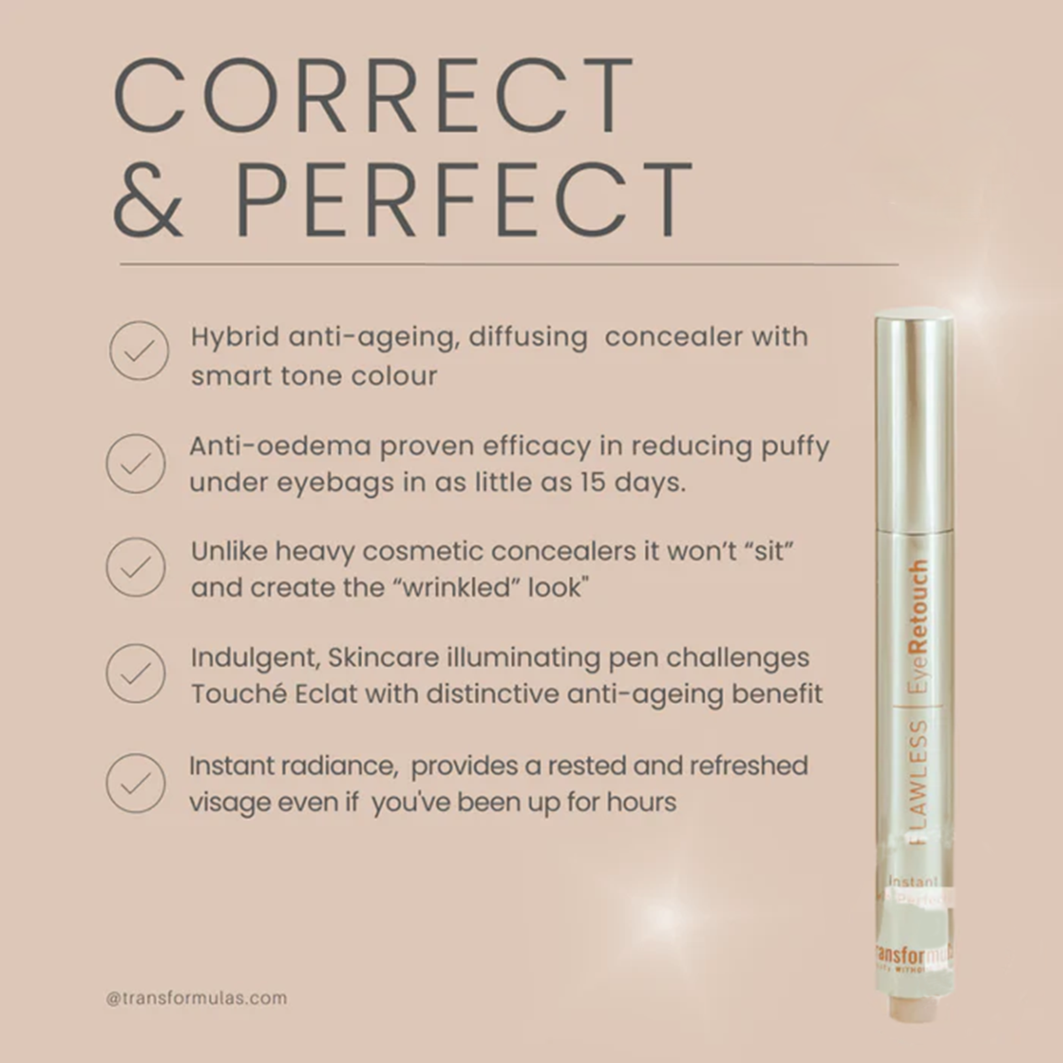 Transformulas FlawLess EyeRetouch Serum 2 IN 1 ANTI-AGEING SMART TONE SERUM CONCEALER 7626861 6