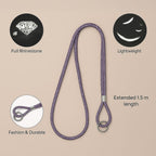 Universal Hanging Neck Phone Strap Decorated with Rhinestones (1.5 m) - Purple_7627323_1