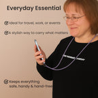 Universal Hanging Neck Phone Strap Decorated with Rhinestones (1.5 m) - Purple_7627323_2