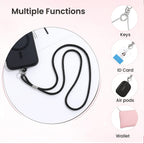 Hands-free multipurpose rhinestone neck strap for phone, keys and ID card