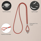 Universal Hanging Neck Phone Strap Decorated with Rhinestones (1.5 m) - Red_7627326_1
