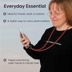 Hands-free multipurpose rhinestone neck strap for phone, keys and ID card