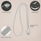 Universal Hanging Neck Phone Strap Decorated with Rhinestones (1.5 m) - White_7627327_1
