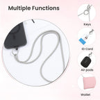Universal Hanging Neck Phone Strap Decorated with Rhinestones (1.5 m) - White_7627327_3