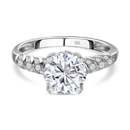 9K White Gold Moissanite Ring 1.59 Ct. V32384189 1