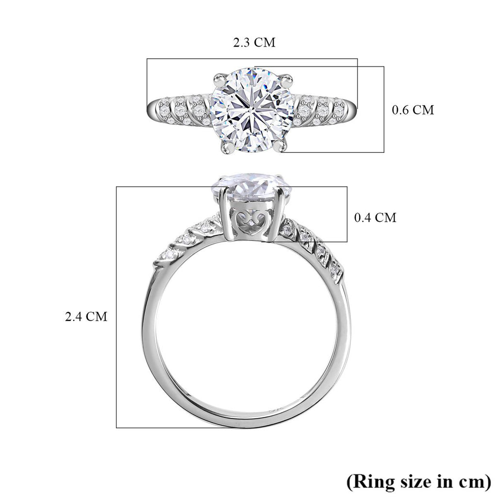 9K White Gold Moissanite Ring 1.59 Ct. Gold Wt 2.10 Gms_7628941_5