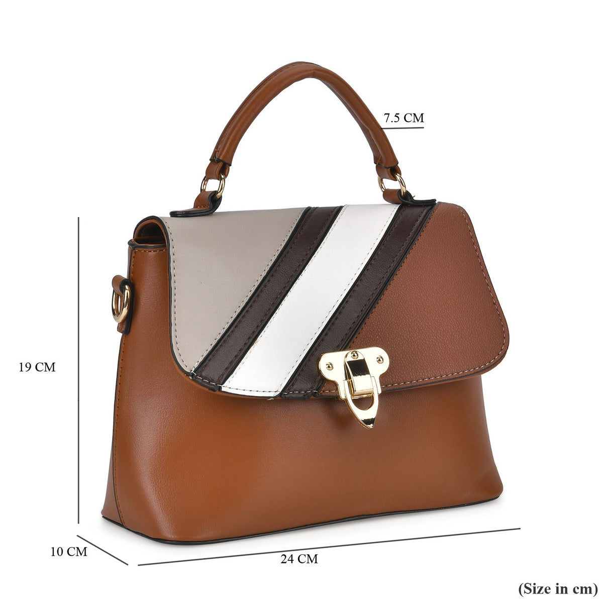 Elegant Patchwork Leatherette Crossbody Bag 7631366 7