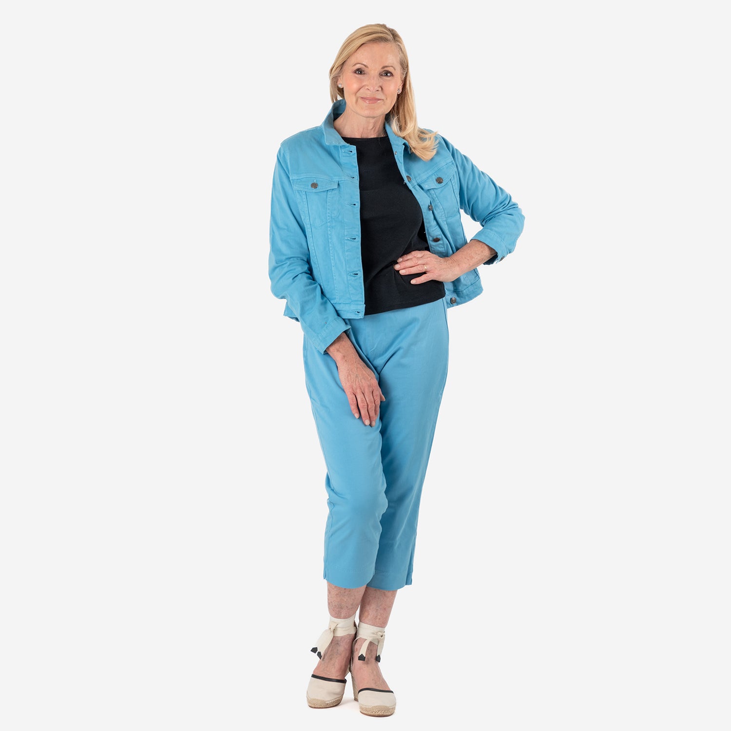 Tamsy Stretch Twill Jacket - Lightweight &amp; Stylish (Size 14) - Turqouise V32516516 1