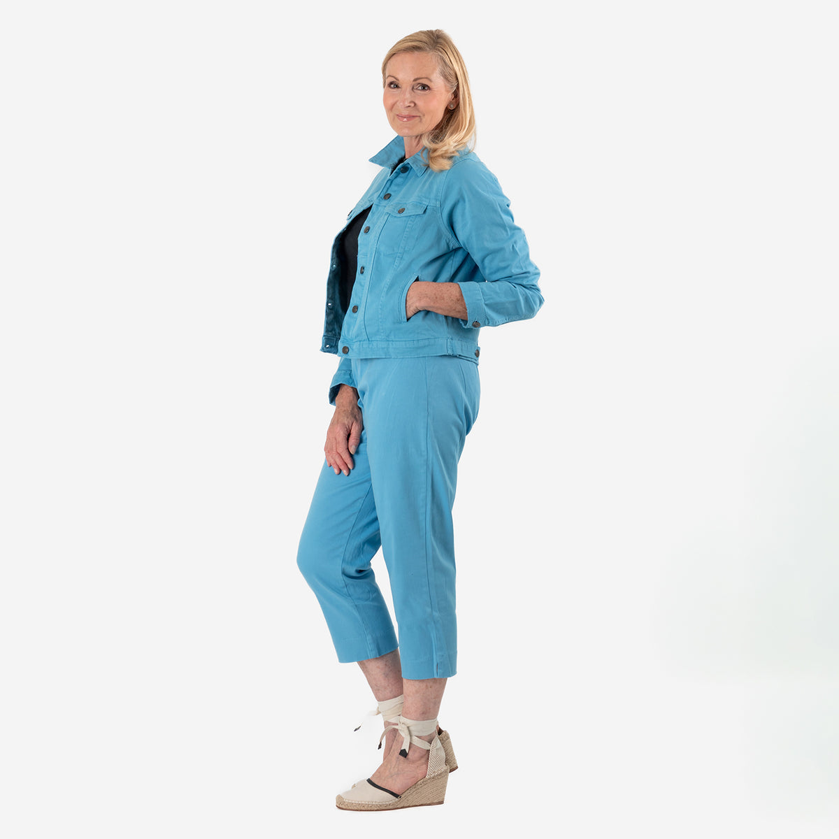 Tamsy Stretch Twill Jacket - Lightweight &amp; Stylish (Size 14) - Turqouise V32516516 2