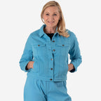 Tamsy Stretch Twill Jacket - Lightweight & Stylish (Size 18) - Turqouise_7632508