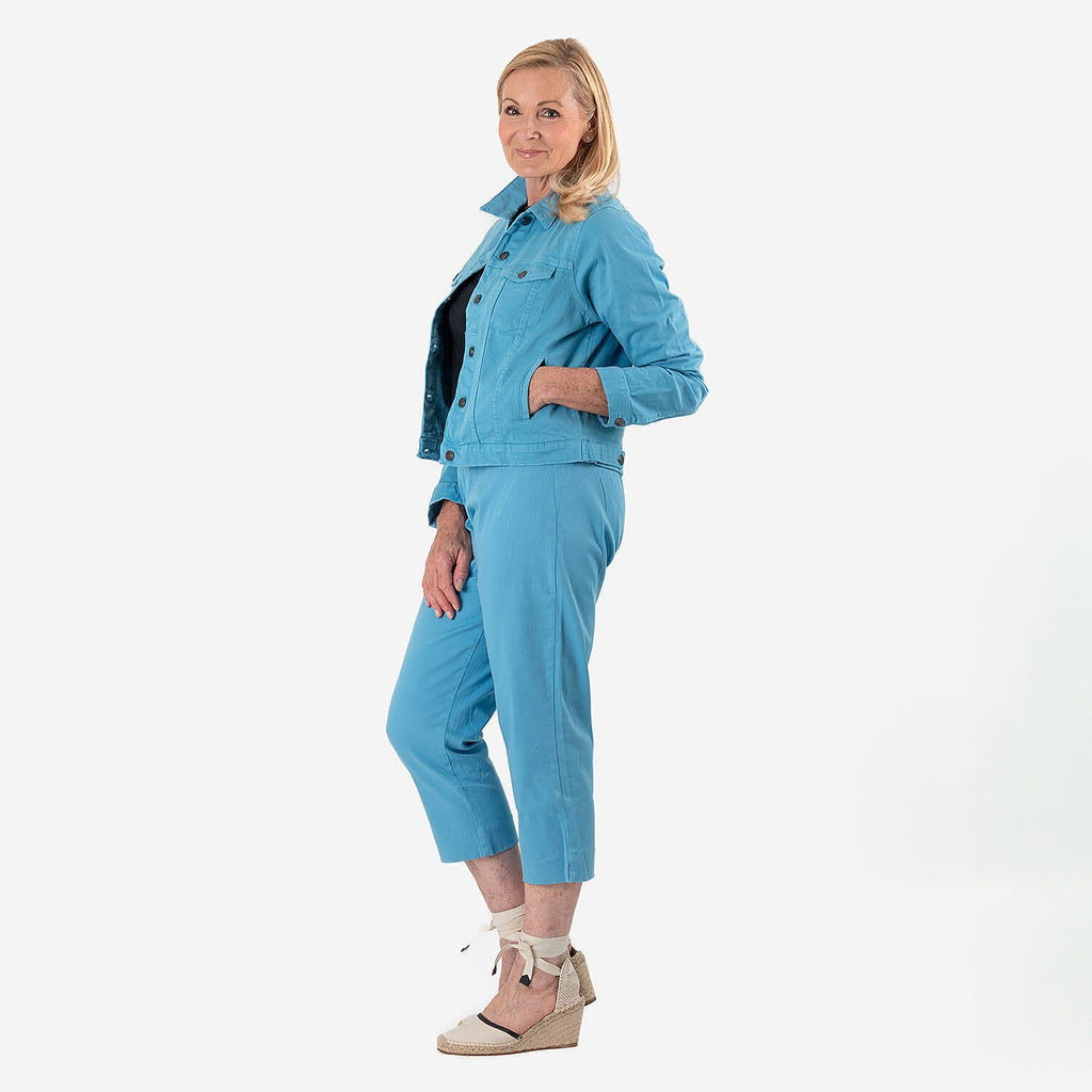 Tamsy Stretch Twill Jacket - Lightweight & Stylish (Size 18) - Turqouise_7632508_2