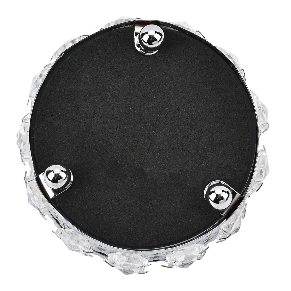 Round Crystal Studded Trinket Box - Silver V32714856 4