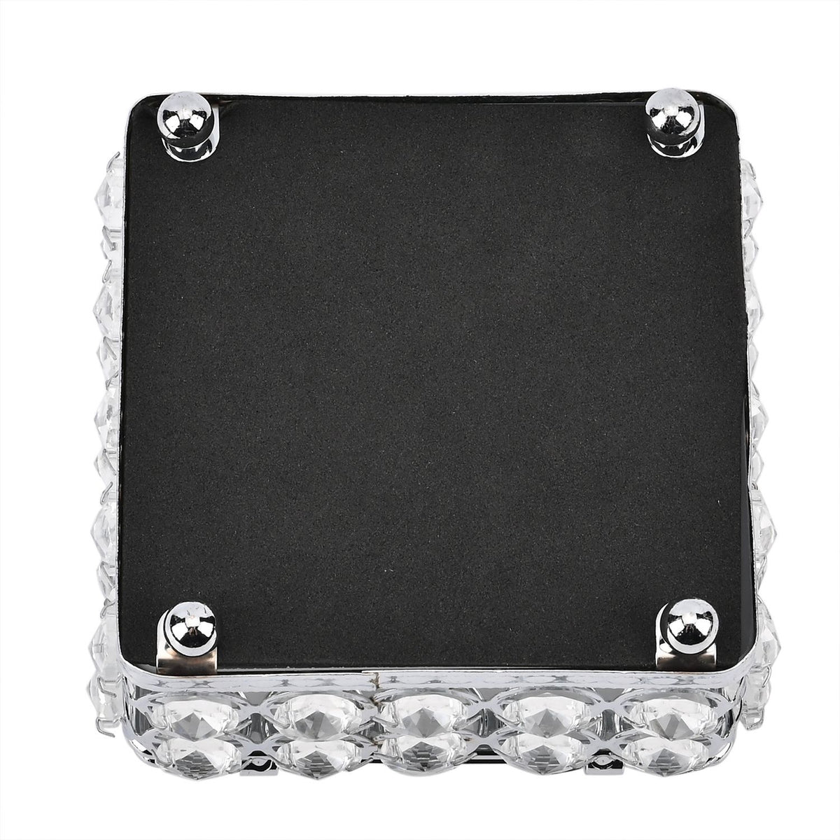 Square Crystal Studded Trinket Box (Size 10x10x9 cm) - Silver 7632679 5
