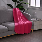 Set of 2 - Fleece Blanket with Horse Stitching (Size 170x130 cm) - Teal_7636644