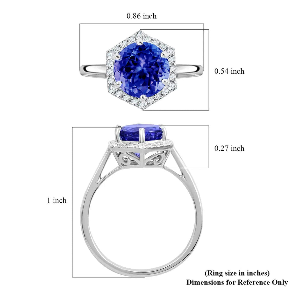 Certified &amp; Appraised RHAPSODY 950 Platinum AAAA Tanzanite, White Diamond VS Halo Ring 3.00 Ct. 7637934 6