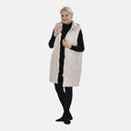 Tamsy Hoodie Puffer Gilet with 2 Side Pockets (Size XL) - Beige_7638857