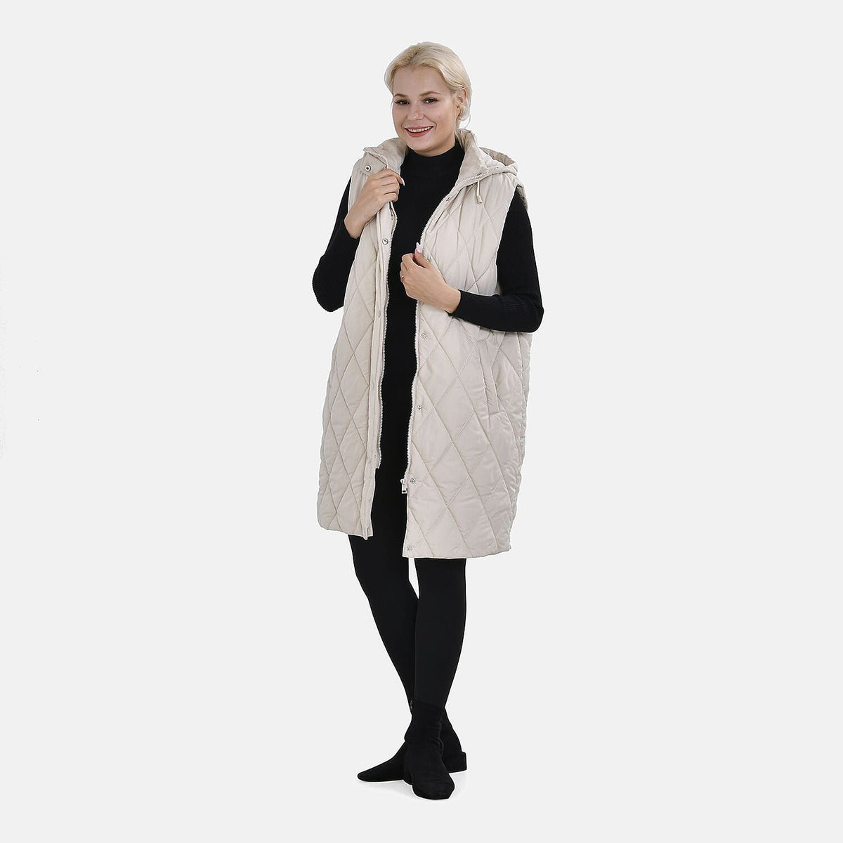 Tamsy Hoodie Puffer Gilet with 2 Side Pockets (XL) 7638857 0
