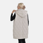 Tamsy Hoodie Puffer Gilet with 2 Side Pockets (Size XL) - Beige_7638857_1