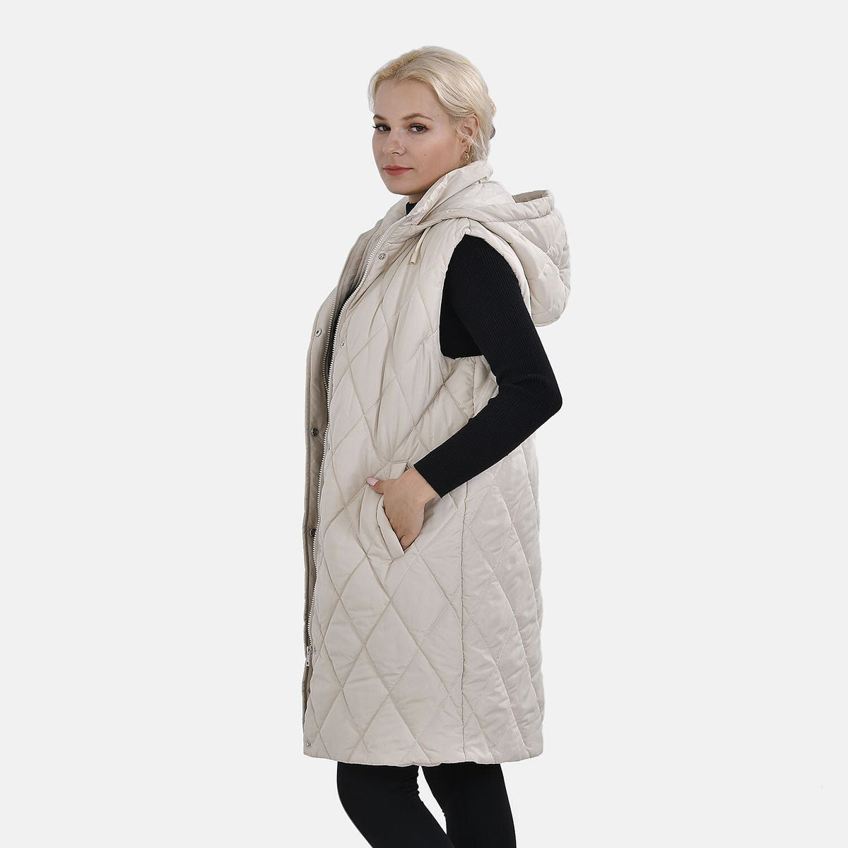 Tamsy Hoodie Puffer Gilet with 2 Side Pockets (XL) 7638857 3