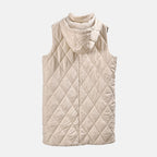 Tamsy Hoodie Puffer Gilet with 2 Side Pockets (Size XL) - Beige_7638857_6