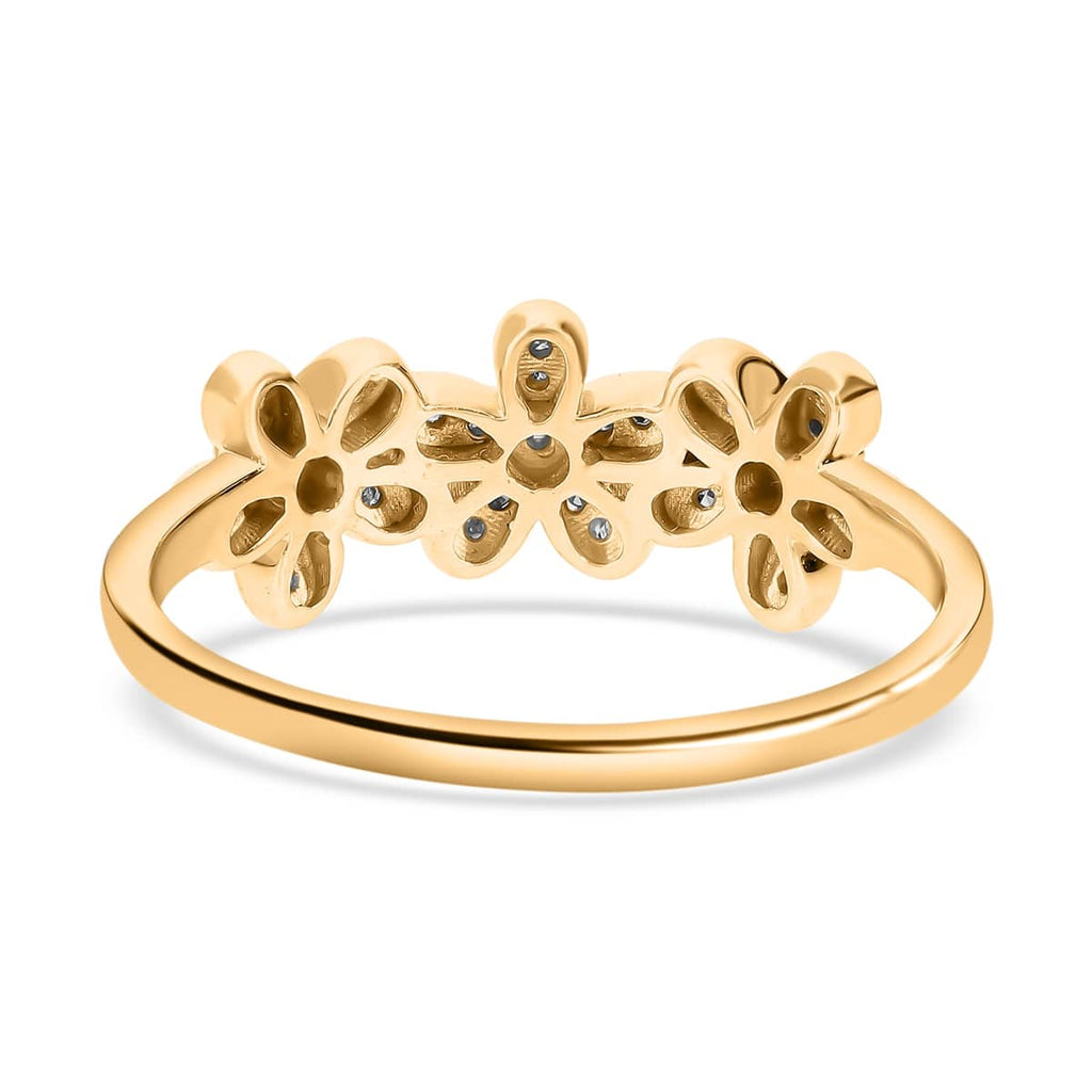 Diamond Ring in 18K Vermeil Yellow Gold Plated Sterling Silver 0.20 Ct_7645359_3