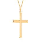 Hatton Garden Closeout - 9K Yellow Gold Large Cross Pendant_7647252