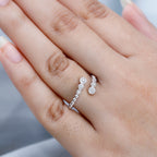 White Diamond  Bypass Ring in Platinum Overlay Sterling Silver 0.04 ct  0.040  Ct._7648347_2